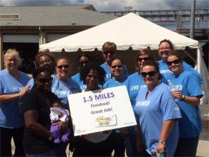 Hamilton Health center staff at the Healthy Start Live United walking event