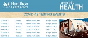 covid-19 testing schedule from hamilton health center