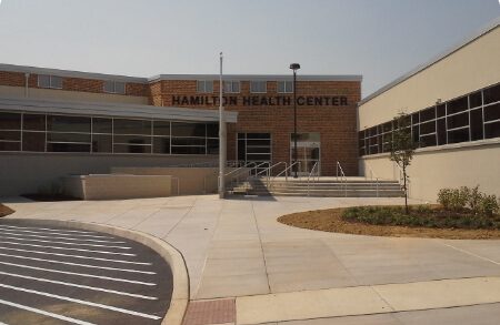 Building front view of the Hamilton Health Center in Harrisburg PA