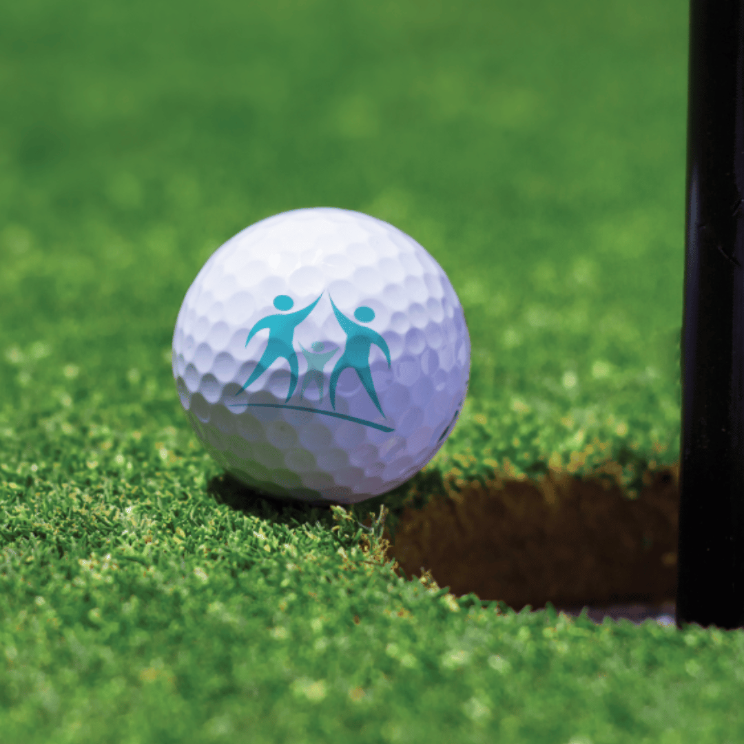 image of Hamilton golf ball on the green.